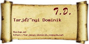Tarjányi Dominik névjegykártya