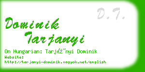 dominik tarjanyi business card